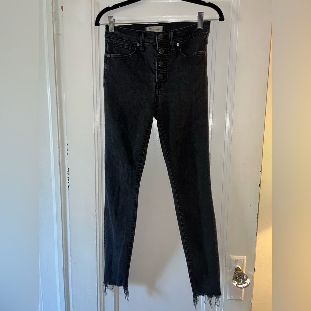 Madewell Women’s H3026 9" High-Rise Skinny Jeans Black Size 27 Berkeley wash